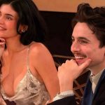 Kylie Jenner and Timothée Chalamet at the 2025 Golden Globes.