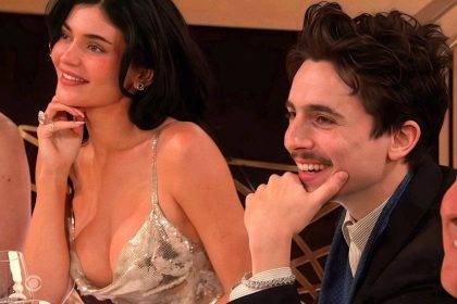 Kylie Jenner and Timothée Chalamet at the 2025 Golden Globes.