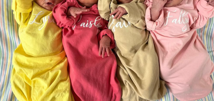 Louisiana couple discovers quadruplet daughters are two sets of identical twins