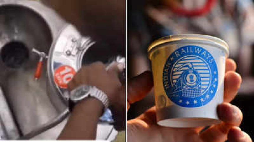 Love train ki chai? Watch horrifying video of tea vendor filling water from toilet