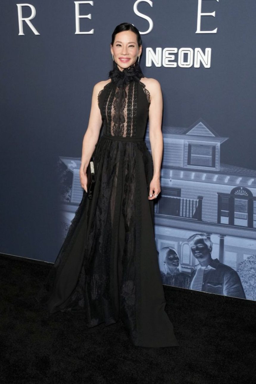 Lucy Liu at the "Presence" New York Premiere held at AMC Lincoln Square on January 16, 2025 in New York, New York.