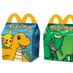 The four Pokémon-inspired Happy Meal boxes at McDonald’s