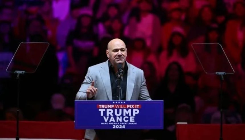 UFC CEO Dana White speaks at a campaign rally for Republican presidential candidate Donald Trump at Madison Square Garden in New York, US, on October 27, 2024. — AFP