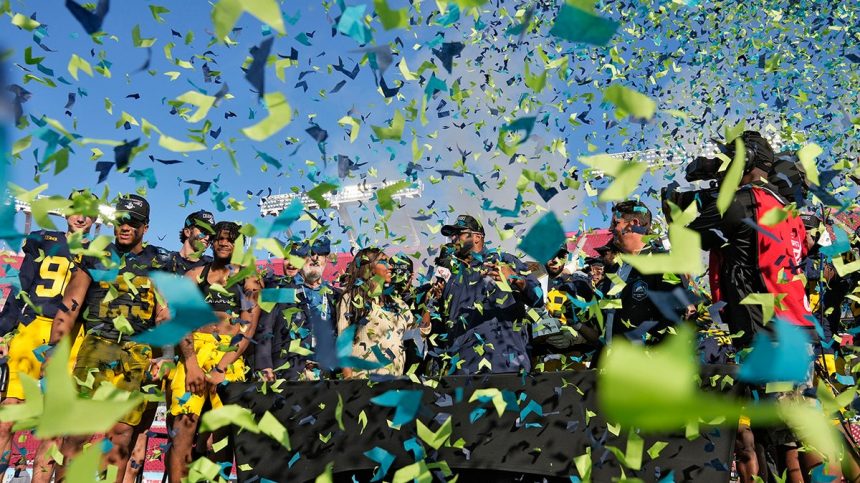 Confetti flies as Michigan celebrates