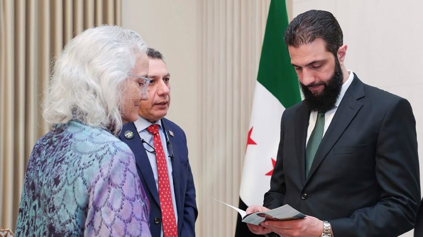 Debra Tice, mother of missing Marine veteran Austin Tice, meets Syria's de facto leader Ahmad al-Sharaa