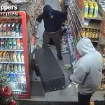 alleged robbers stealing ATM