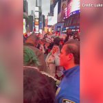 Footage from Times Square on New Years Eve