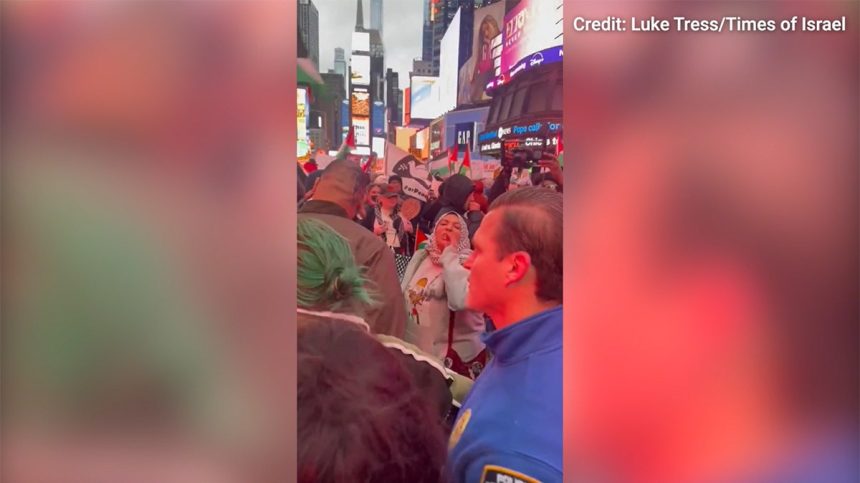 Footage from Times Square on New Years Eve