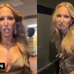 Nikki Glaser uses the word “oops” to cover up her wardrobe malfunction in Golden Globes video