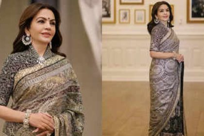 Nita Ambani stuns in exquisite Jamewar saree at Trump's Dinner