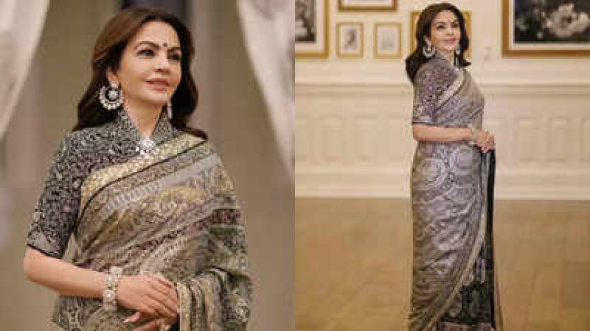 Nita Ambani stuns in exquisite Jamewar saree at Trump's Dinner