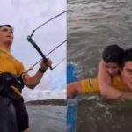 Olympic kite surfer turns hero! Bruno Lobo saves drowning woman at sea