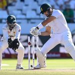 South Africas Aiden Markram (R) plays a shot as Pakistans wicketkeeper Mohammad Rizwan (L) reacts during the fourth day of the second international Test cricket match between South Africa and Pakistan at Newlands stadium in Cape Town on January 6, 2025. — AFP