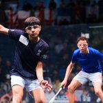 Pakistans Sohail Adnan in action during the British Junior Open Squash Championship 2025. — Reporter