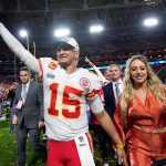 Brittany Mahomes leaves the field