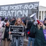 Anti-abortion activists march outside of the U.S. Supreme Court during the annual March for Life in Washington in 2022.