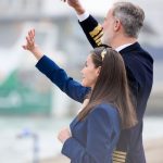 King Felipe VI of Spain and Queen Letizia of Spain wave off Princess Leonor