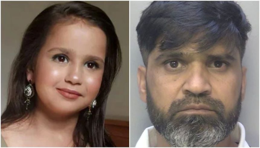 A combination of pictures showing deceased Sara Sharif and her convicted father Urfan Sharif. — Surrey Police