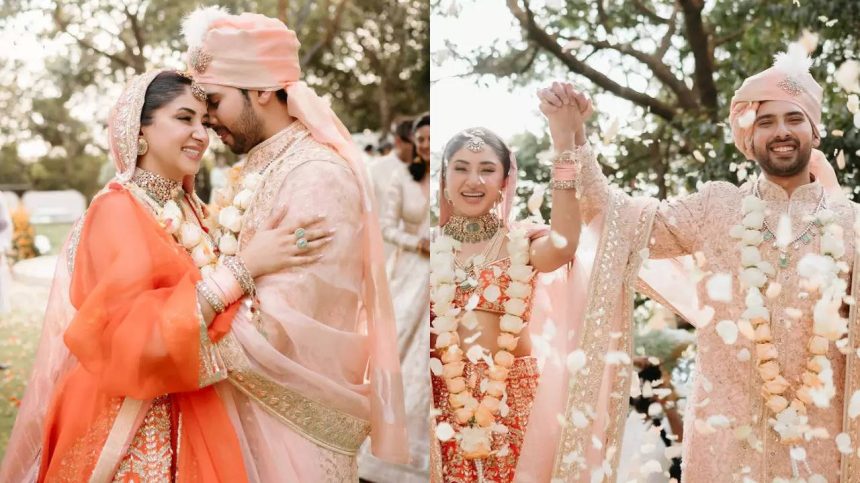 Stylish wedding pictures of Armaan Malik and Aashna Shroff