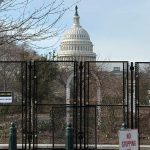 US Capitol Building surrounded by fence