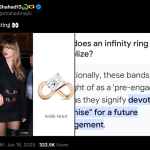 Fan points out Taylor Swift's new diamond infinity ring that could be a pre-engagement accessory