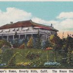 Vintage souvenir postcard published in circa 1921 from the Homes of Movie Stars Scenic Colored Miniatures series...