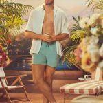 Image may contain Joachim Olsen Beachwear Clothing Adult Person Chair Furniture Shorts Accessories and Jewelry