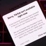 The 'sorry' message displayed on the app for American users trying to access TikTok after the ban. Reuters.