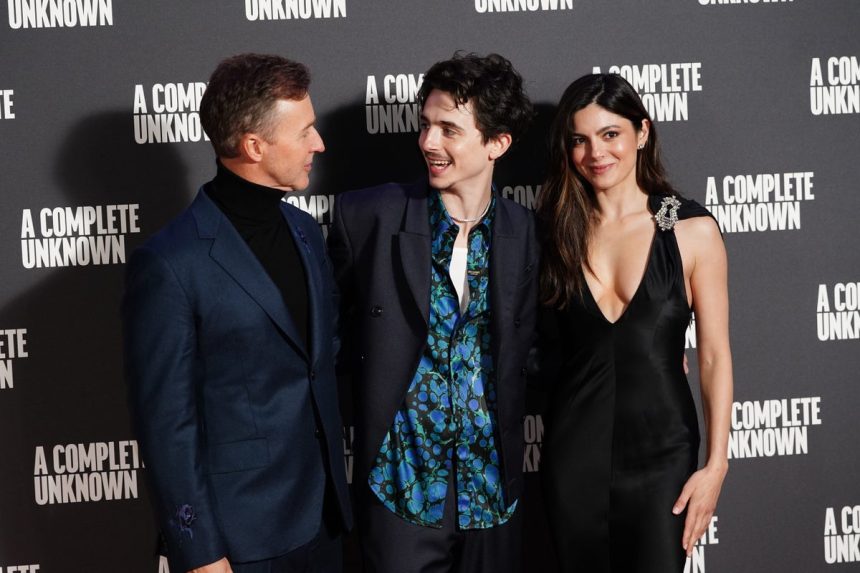 Timothée Chalamet and Monica Barbaro go gothic in silky black ensembles at London premiere