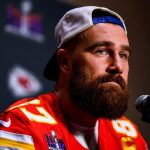 Travis Kelce at a SB presser