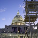 A general view of the rehearsal for President-elect Trump's inauguration.