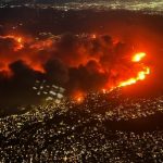 California fires as seen from a plane.