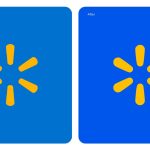 A before-and-after of the new Walmart Spark logo