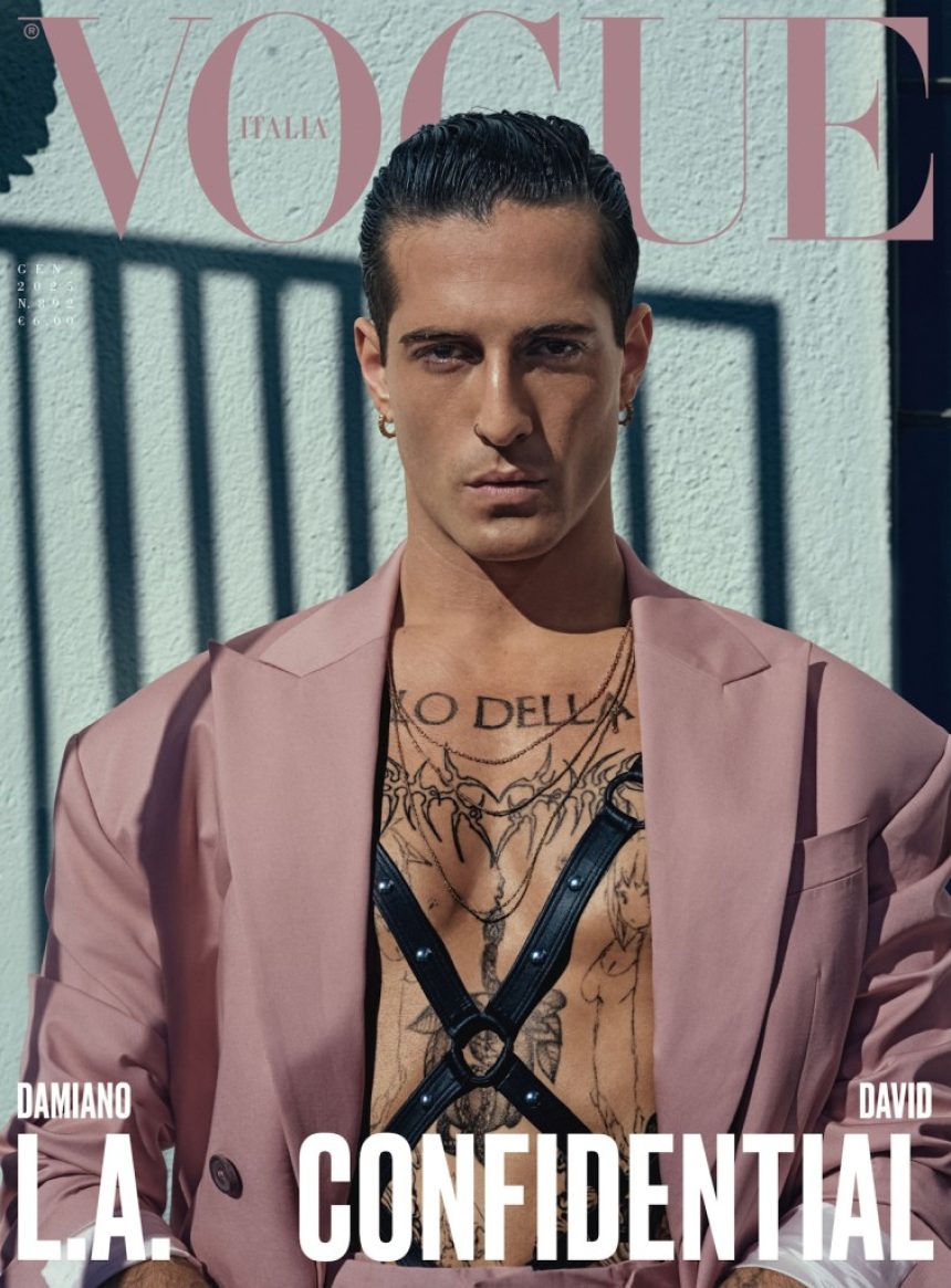 Vogue Italia January 2025 : Damiano David by Steven Klein