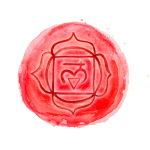 Root chakra symbol in red