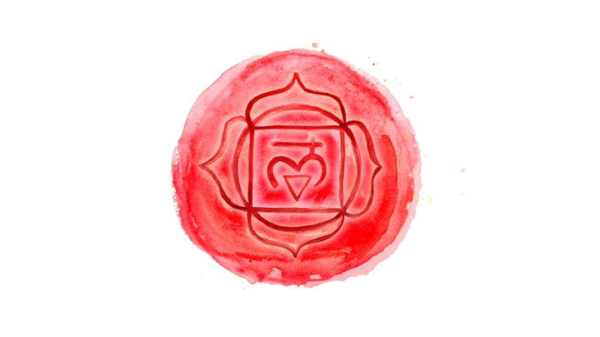 Root chakra symbol in red