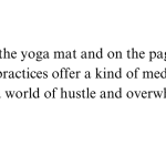 Text on a background related to yoga and poetry