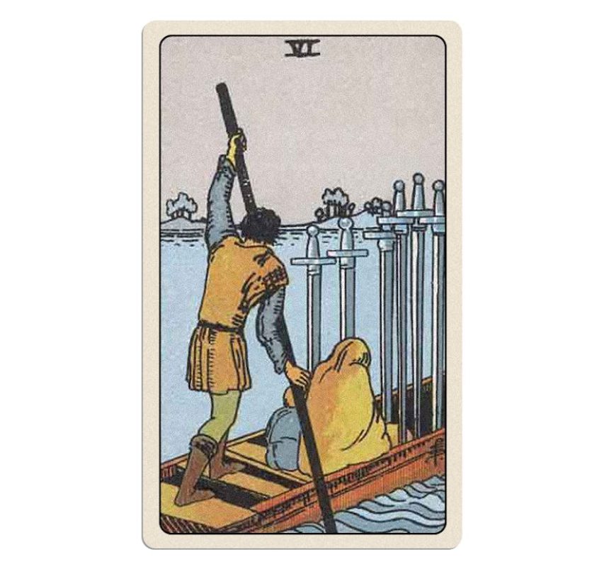 Your tarot card for Tuesday, January 21, 2025 is the Six of Swords.