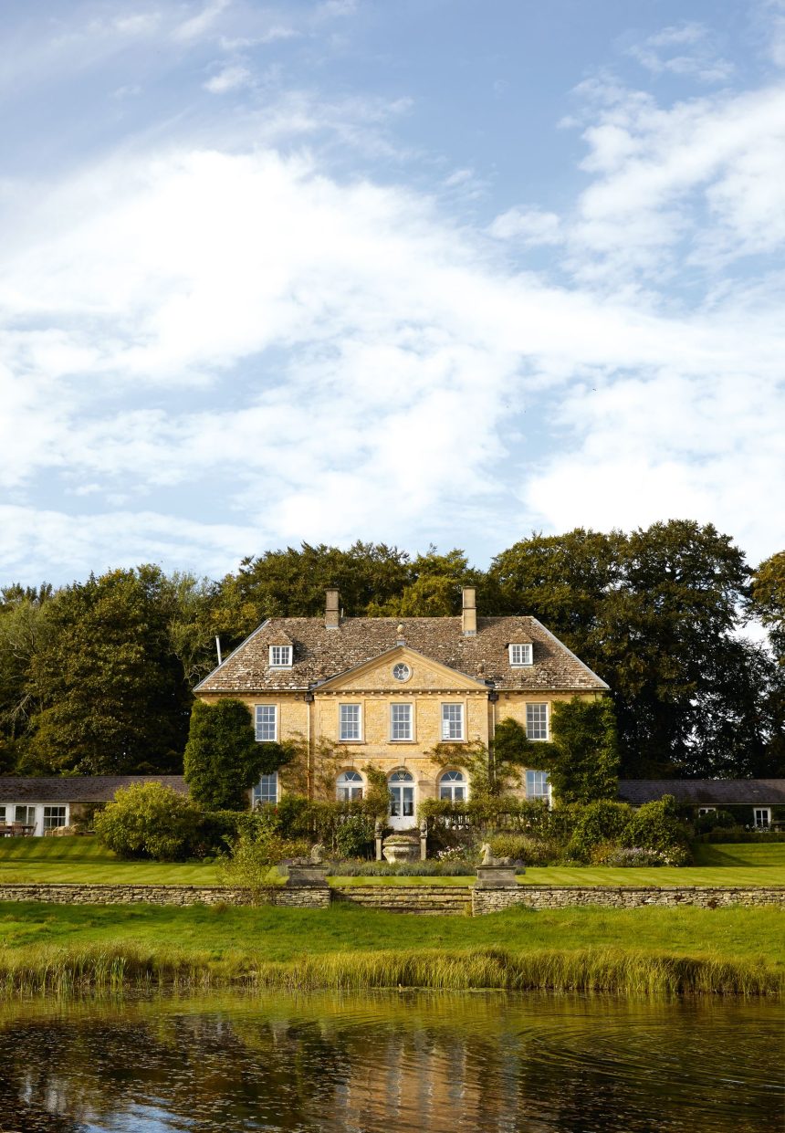 Built in the early Seventies from local Cotswold stone the house has a handsome rear façade that looks out over the lawn...