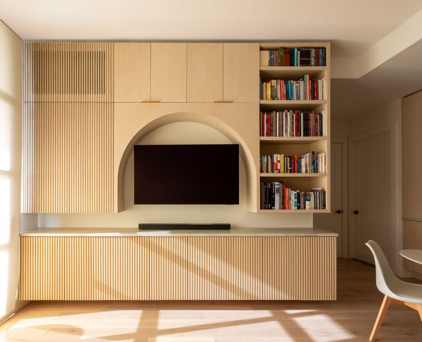 Architect Fareez Giga deploys a suite of custom built-ins to upgrade a 715-square-foot flat for a bibliophile and a passionate cook.