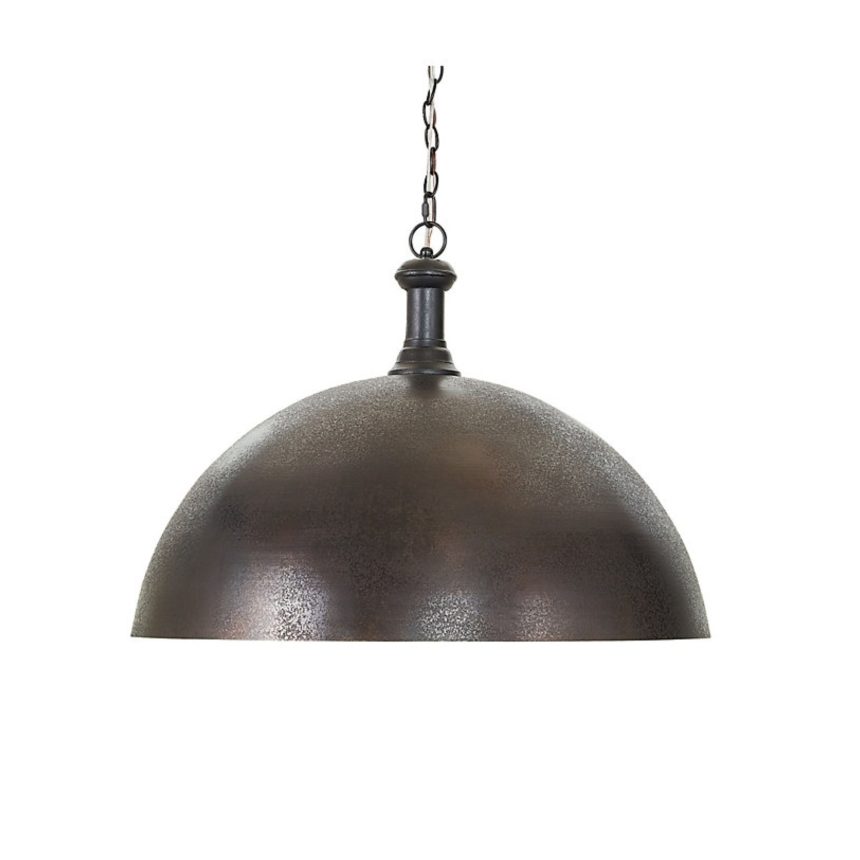 dome pendant light with textured exterior