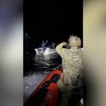 Coast Guard video of migrants on a boat