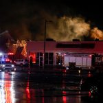 A fire breaks out at a mall after a plane crashes into it in Philadelphia