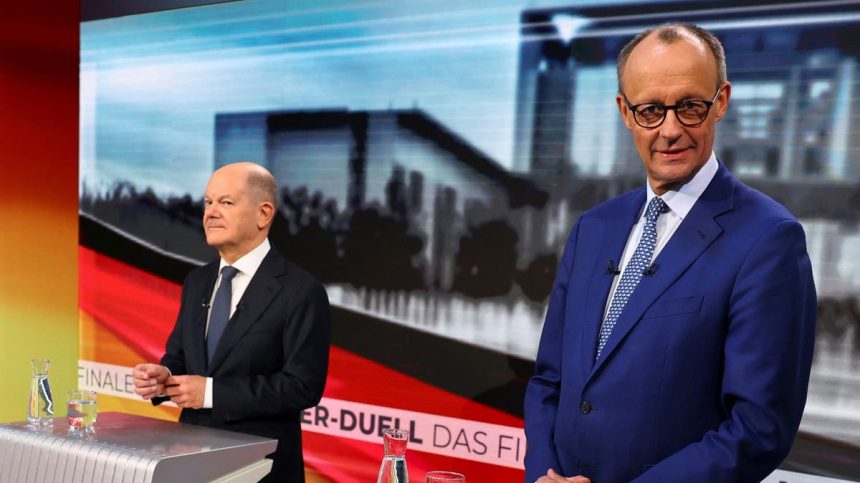 Friedrich Merz debates Olaf Scholz