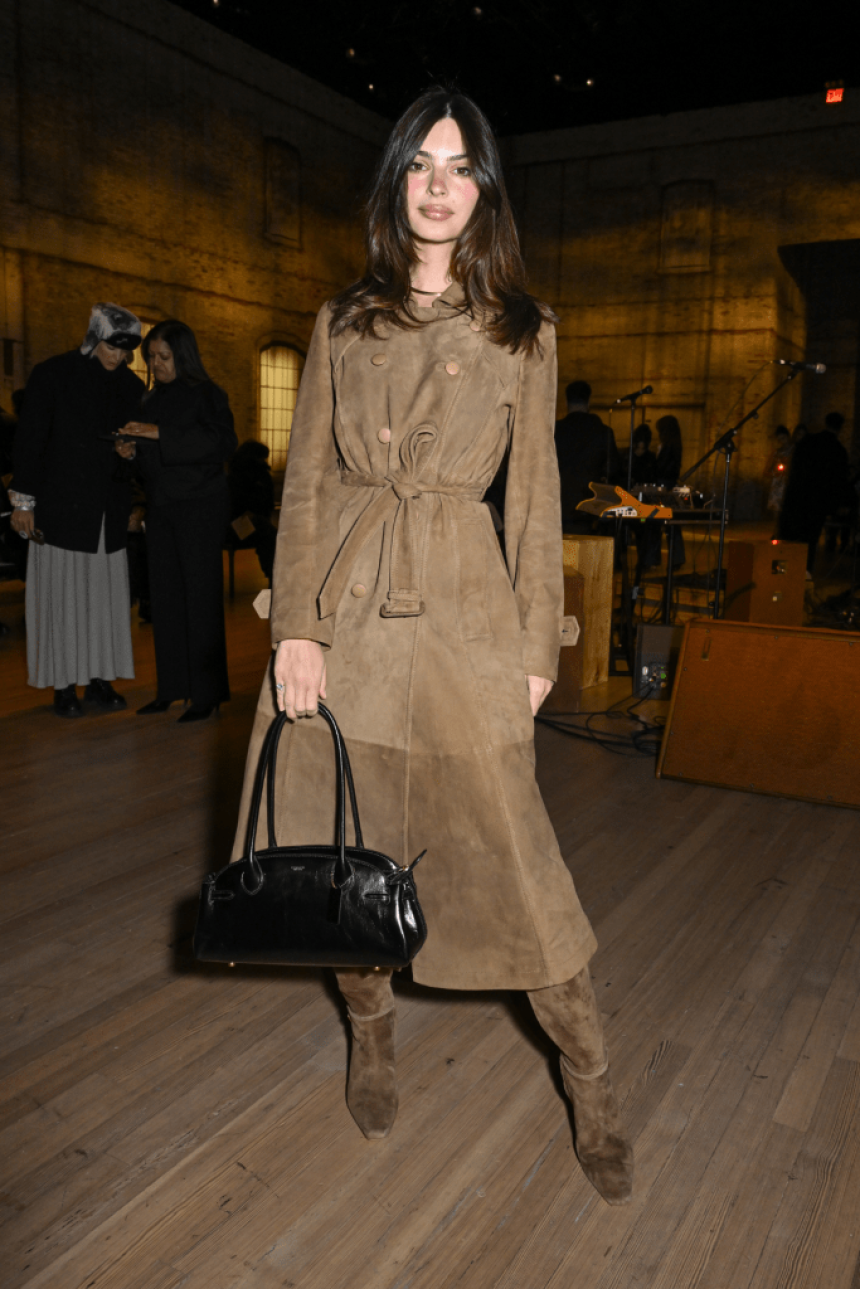 Emily Ratajkowski NYFW photos Coach fashion show