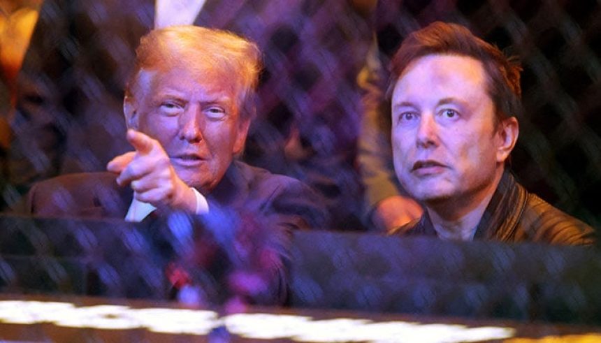 President Donald Trump is pictured along with Elon Musk (right) during UFC 309 at Madison Square Garden on November 16, 2024. — Reuters