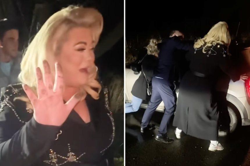 Gemma Collins is unlikely hero as she saves woman stranded in a ditch