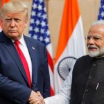 US President Donald Trump shakes hands with Indias Prime Minister Narendra Modi ahead of their meeting at Hyderabad House in New Delhi, India, on February 25, 2020. — Reuters