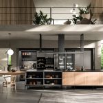 a rendering of a modern kitchen in a bright architectural home