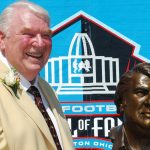 John Madden with a NFL Pro Football Hall of Fame